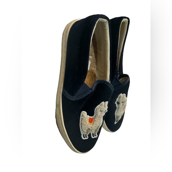 Soludos llama navy velvet slip on sneaker 7 - Picture 2 of 5
